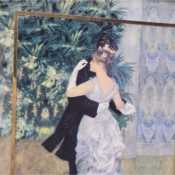 Goebel Artis Orbis Auguste Renoir "Danse En Ville" Porcelain Tile Framed Art - Picture 4 of 8